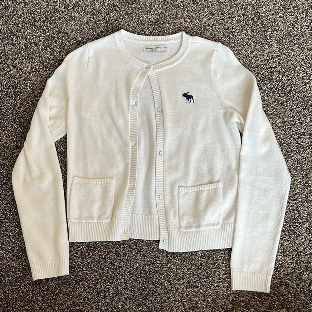 Girl’s White Abercrombie Cardigan